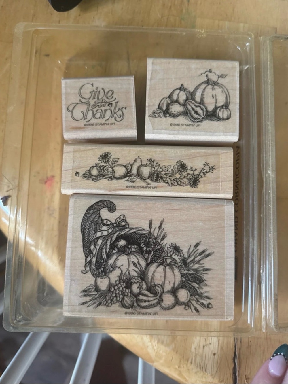 Stampin’ Up Grand Cornucopia 1996 Retired Thanksgiving Stamp Set